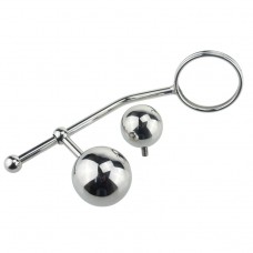 Stainless steel double ball anal hook